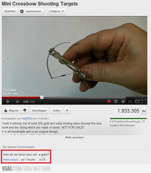 How do we know you are not a giant?