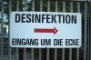 Desinfektion um die Ecke