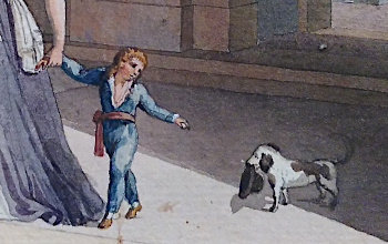 Francesco Miccinelli: Der Cortile des Museo Pio Clementino im Vatikan mit dem Laokoon (1795)